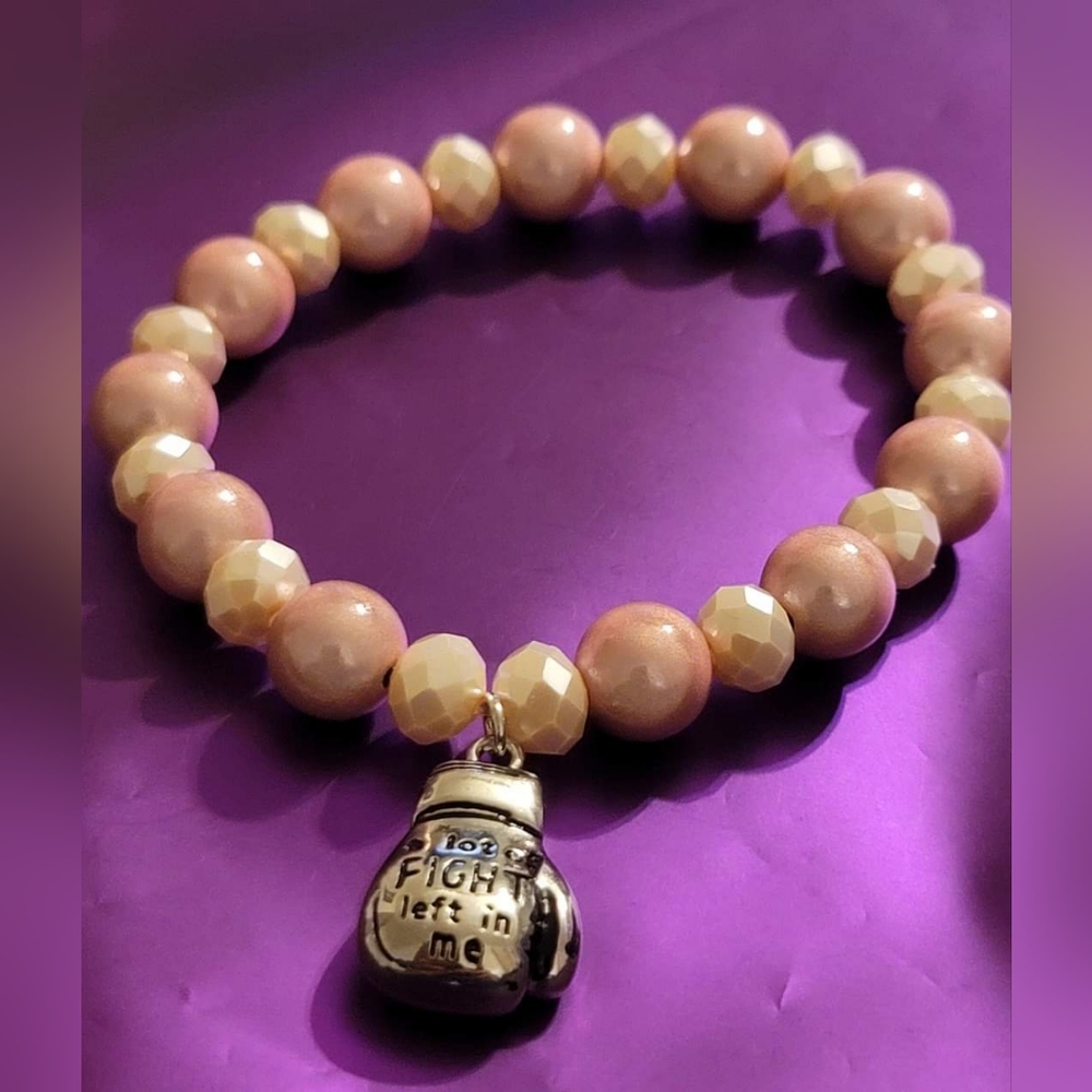 "Alot Of Fight Left In Me" Beaded Bracelet